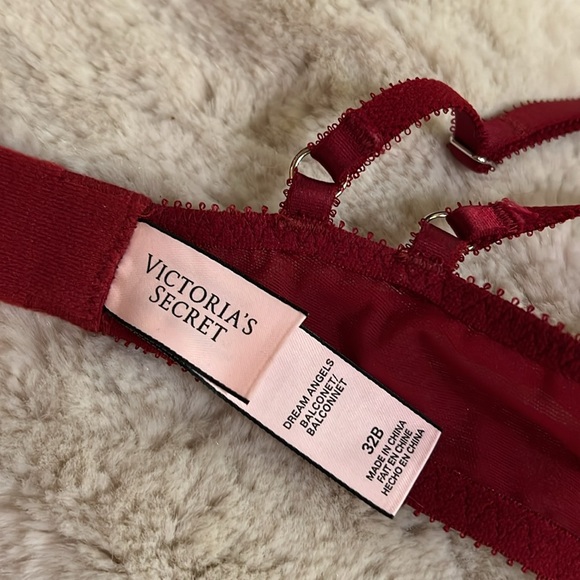 Victoria’s Secret Dream Angels balconet push up bra 32b  red burgundy - Picture 7 of 8